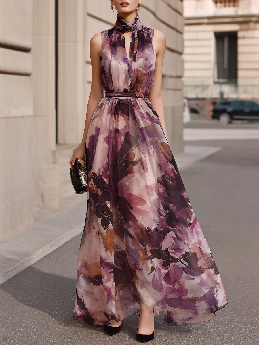 Robe | Maxi Chiffon Aquarelle