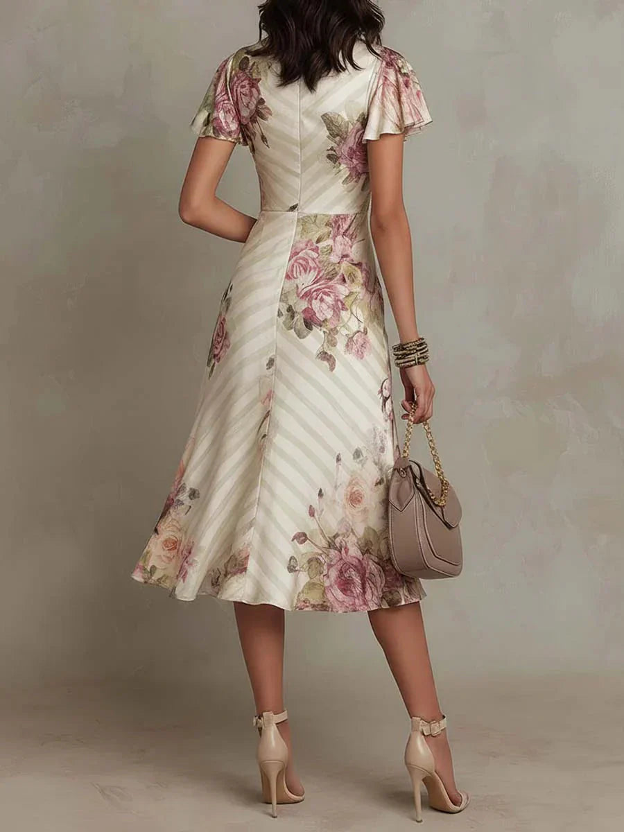 Alba | Robe midi drapée