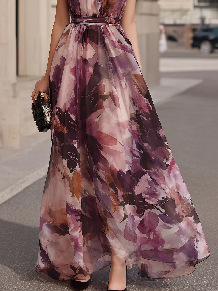 Robe | Maxi Chiffon Aquarelle