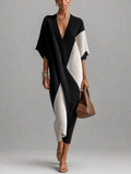 Vestido Midi Negro y Blanco