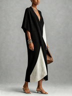 Vestido Midi Negro y Blanco