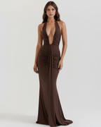 Robe Maxikleid Aiglantine Marron