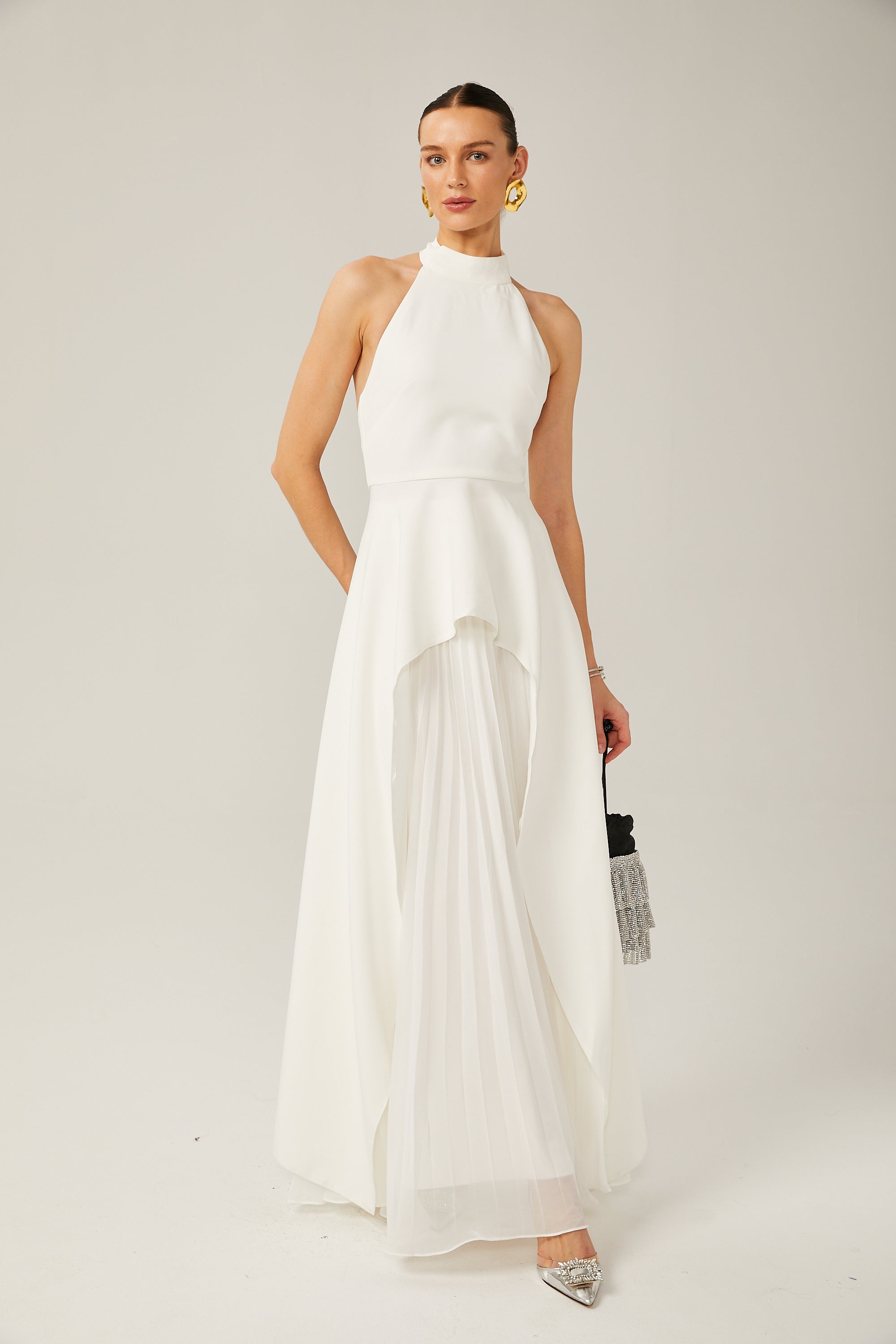 Robe Maxi à Col Halter Inés