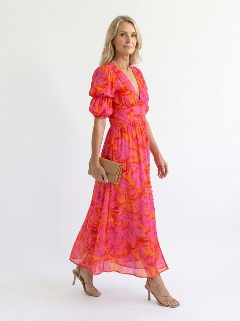 Wilgu | Robe midi à fleurs