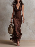 Robe Maxi Vintage en Satin