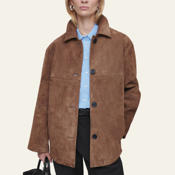 Eva Delune | Chaqueta de ante con cuello