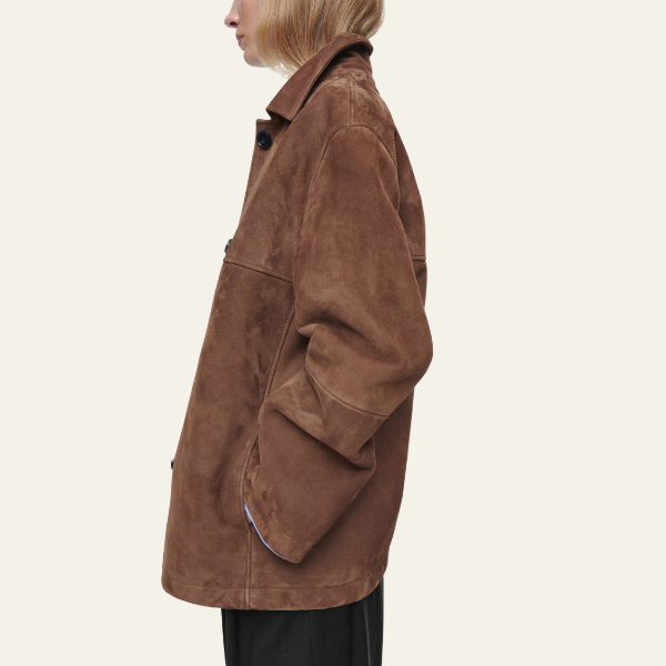 Eva Delune | Chaqueta de ante con cuello