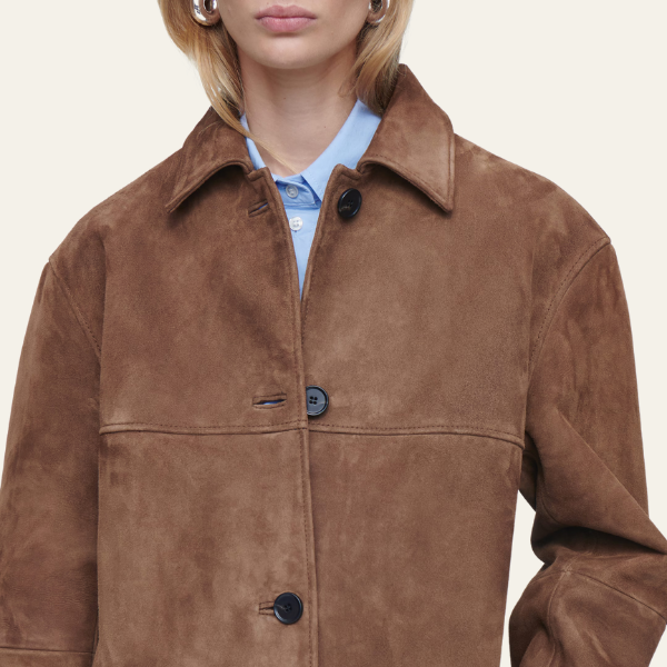 Eva Delune | Chaqueta de ante con cuello