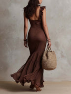 Robe Maxi Vintage en Satin