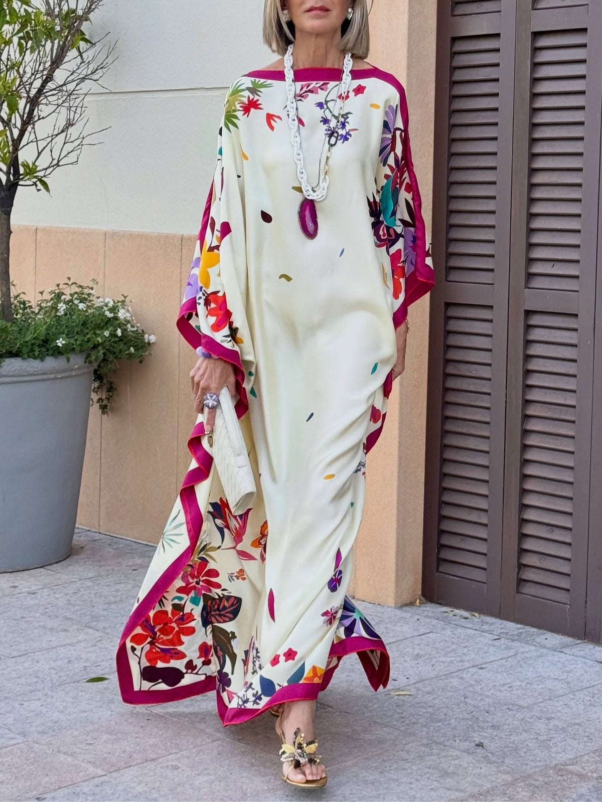 Vestido Maxi Suelta de Satén