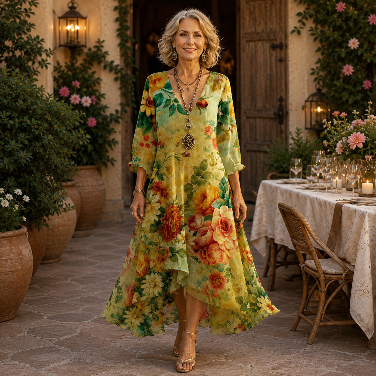 Janessa | Robe Midi Florale