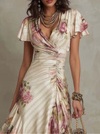 Alba | Robe midi drapée