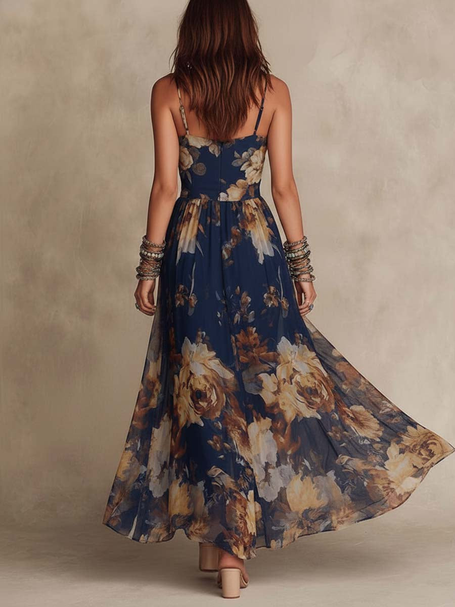 Kalina | Robe midi élégante à fleurs