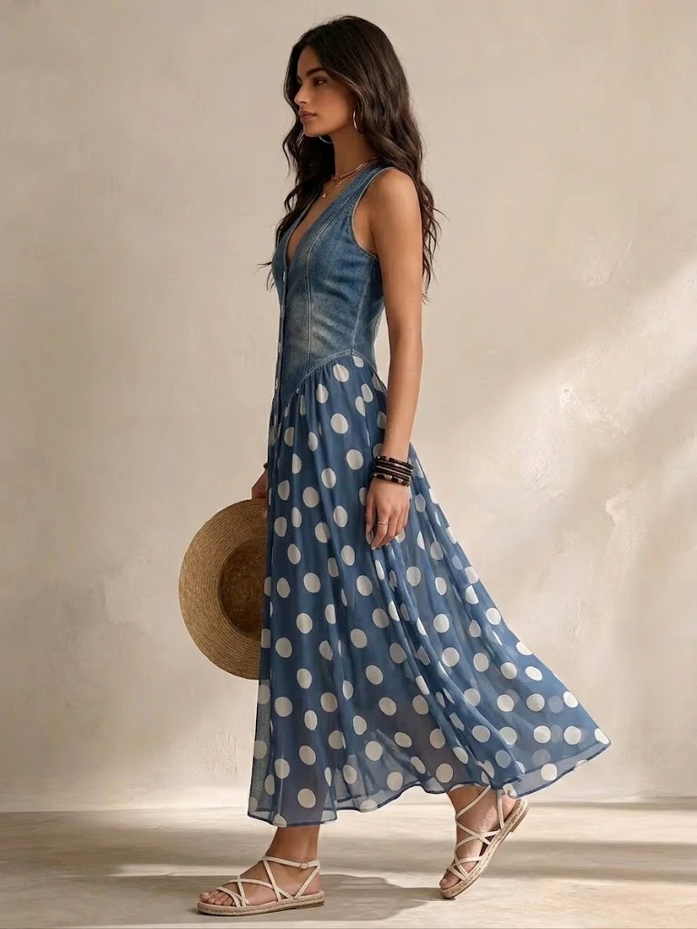 Jasmina | Robe midi en jean