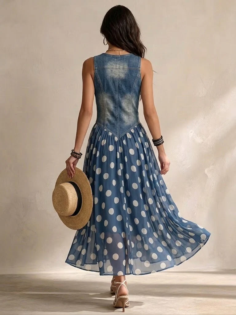 Jasmina | Robe midi en jean