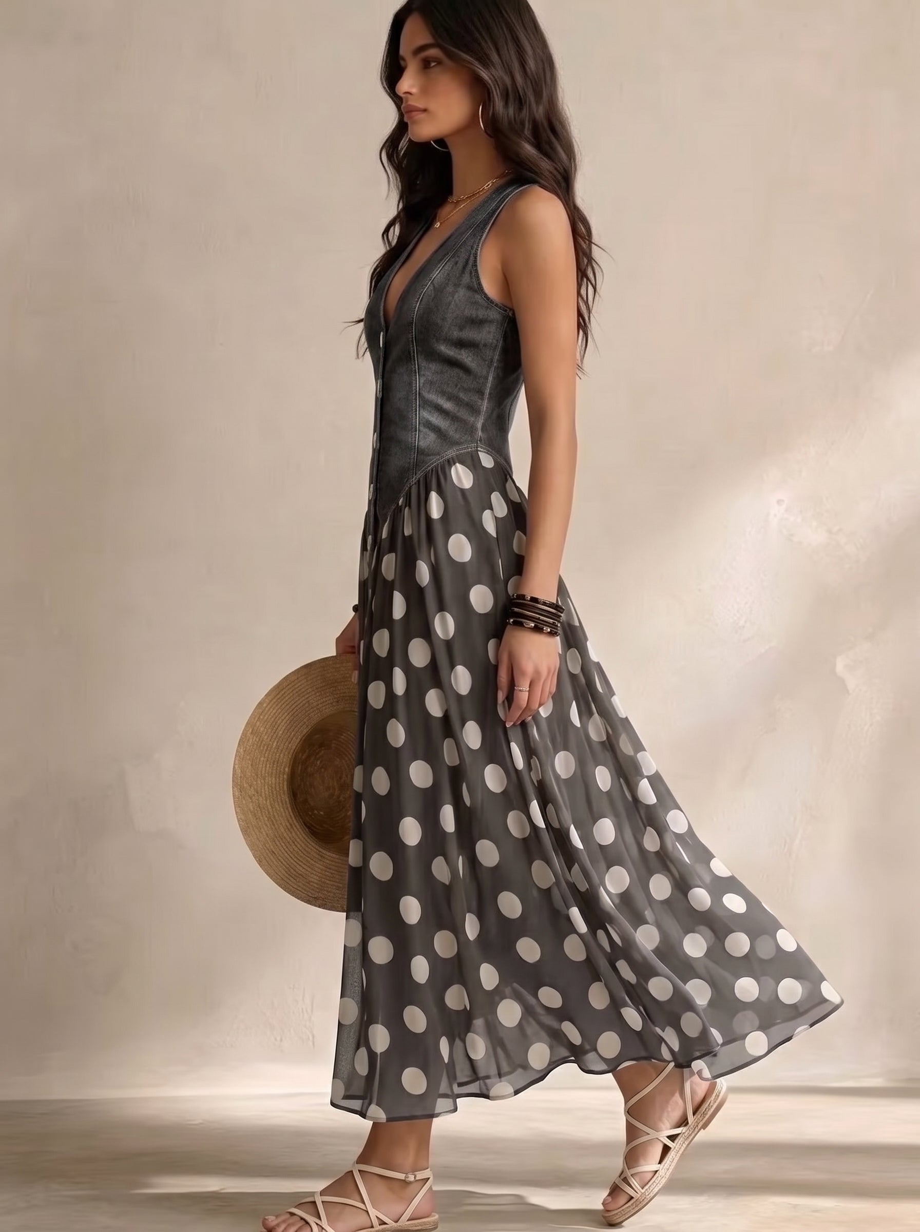 Jasmina | Robe midi en jean