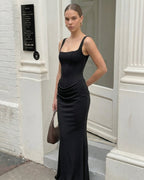 Robe Maxi Sablier Eva Noir
