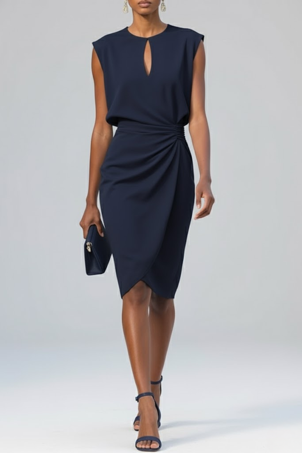 Robe Midi Drapée Éloise
