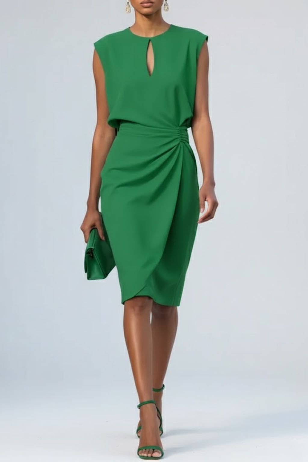 Robe Midi Drapée Éloise