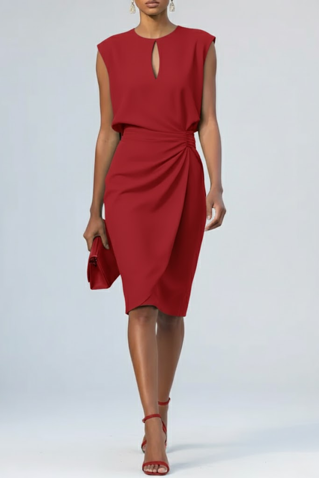 Robe Midi Drapée Éloise