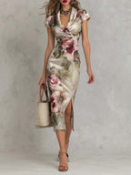 Rosanne | Robe florale classique