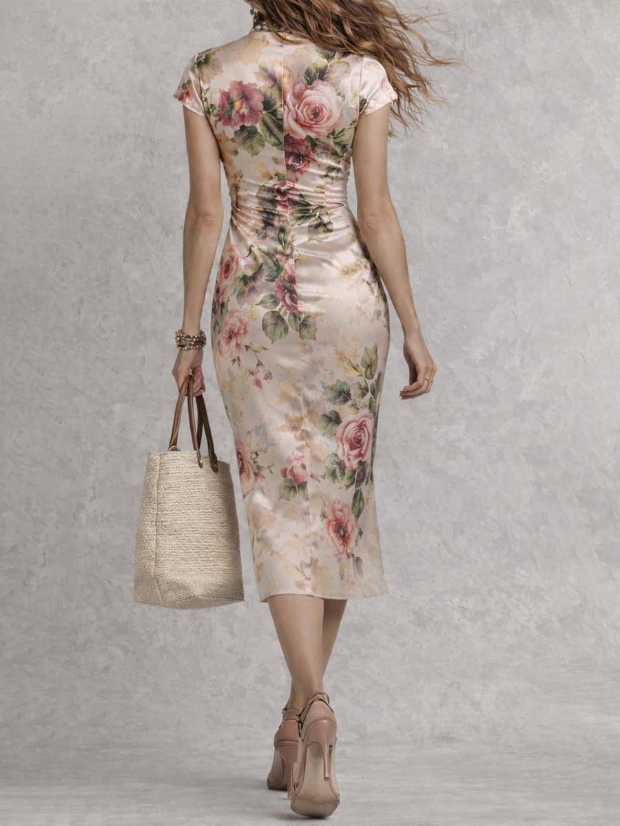 Rosanne | Robe florale classique