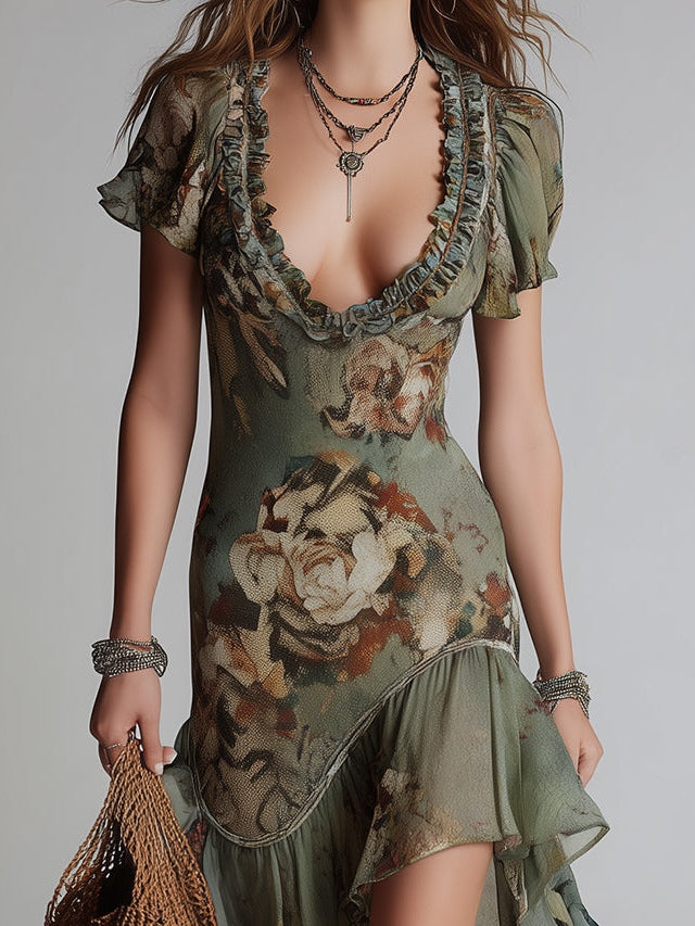 Elowen | Robe Volants Florale