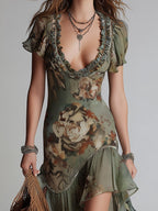 Elowen | Robe Volants Florale