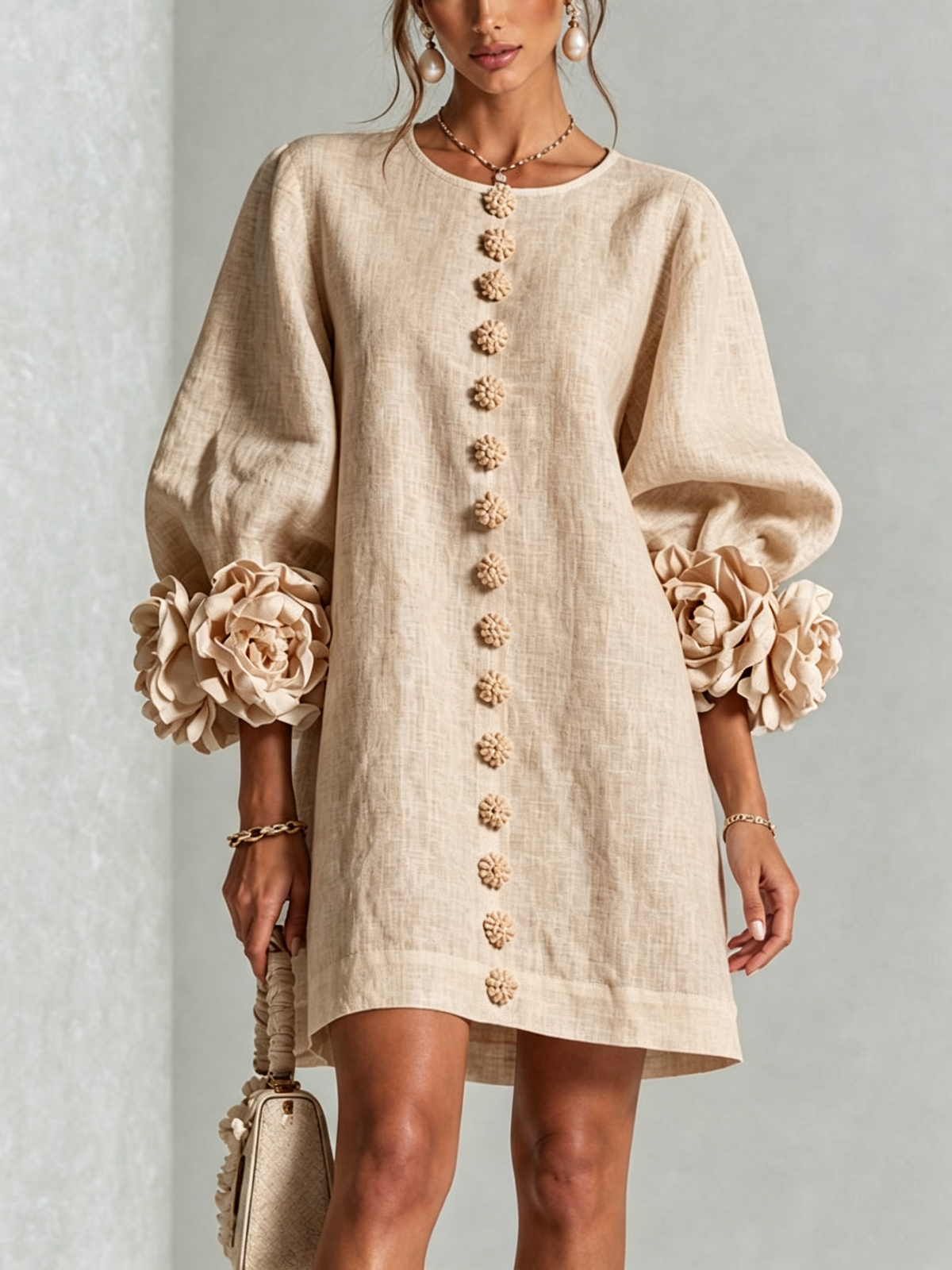 Eva| Vestido Mini Botonado Floral