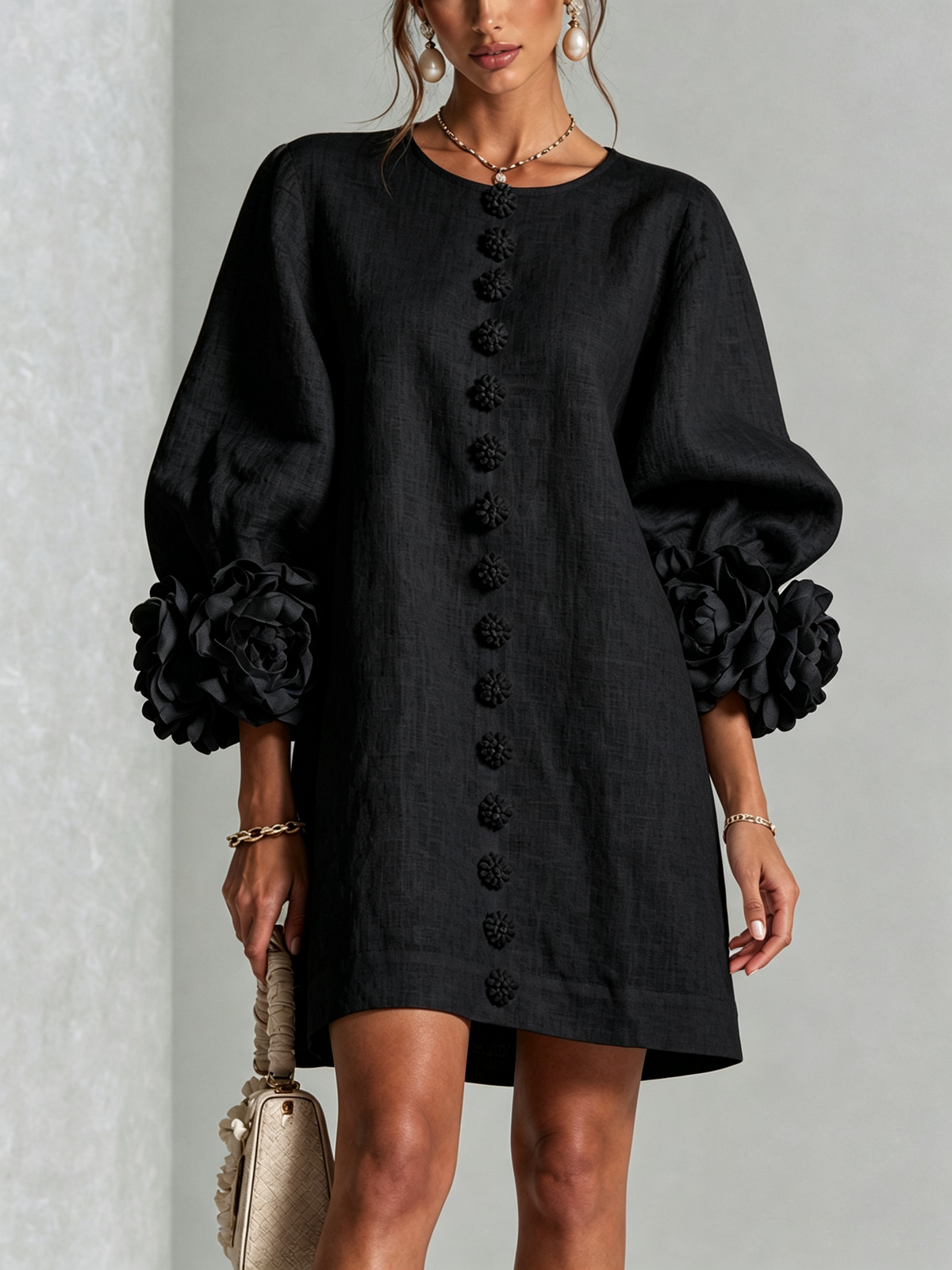 Eva| Vestido Mini Botonado Floral