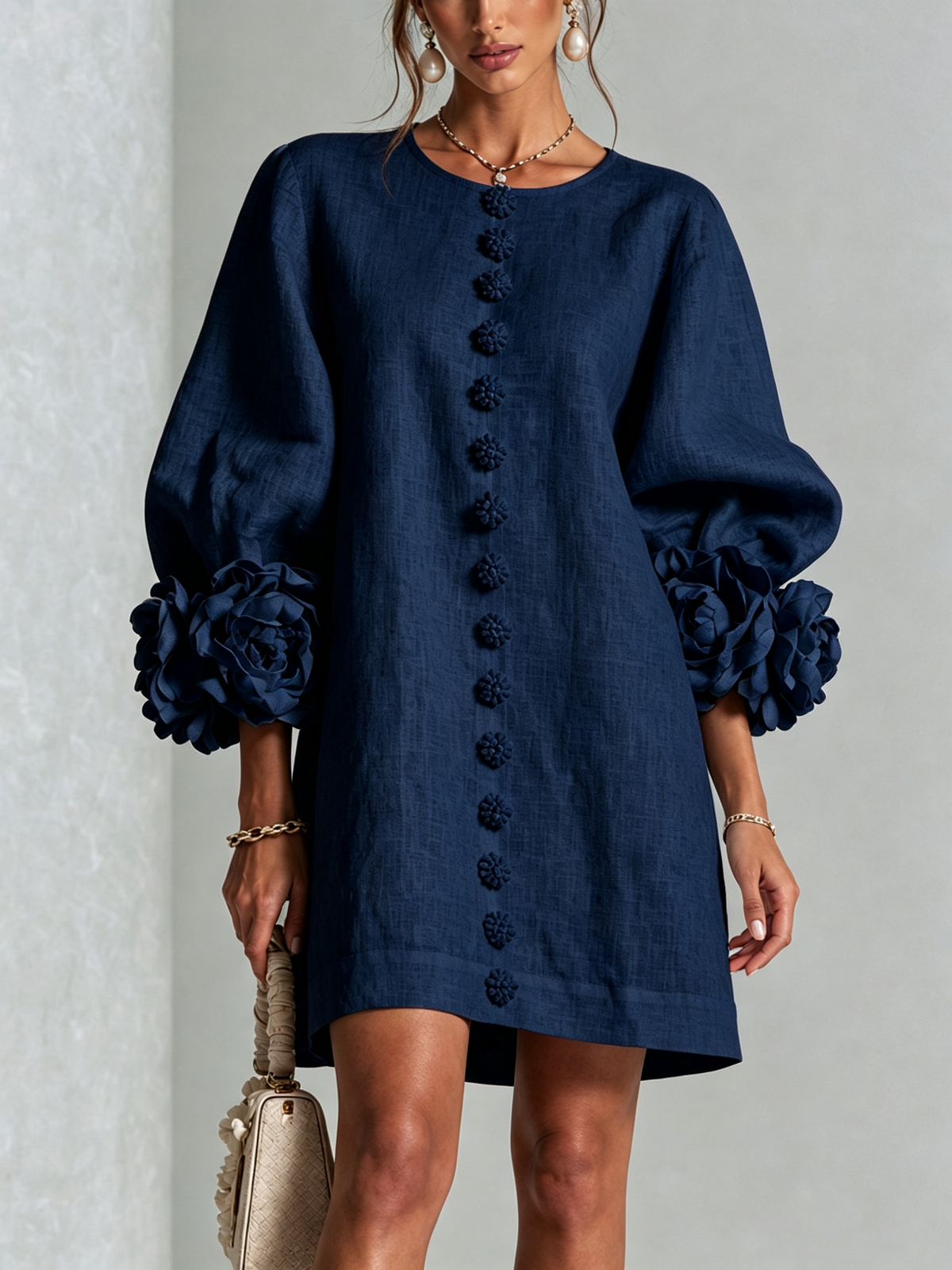 Eva| Vestido Mini Botonado Floral