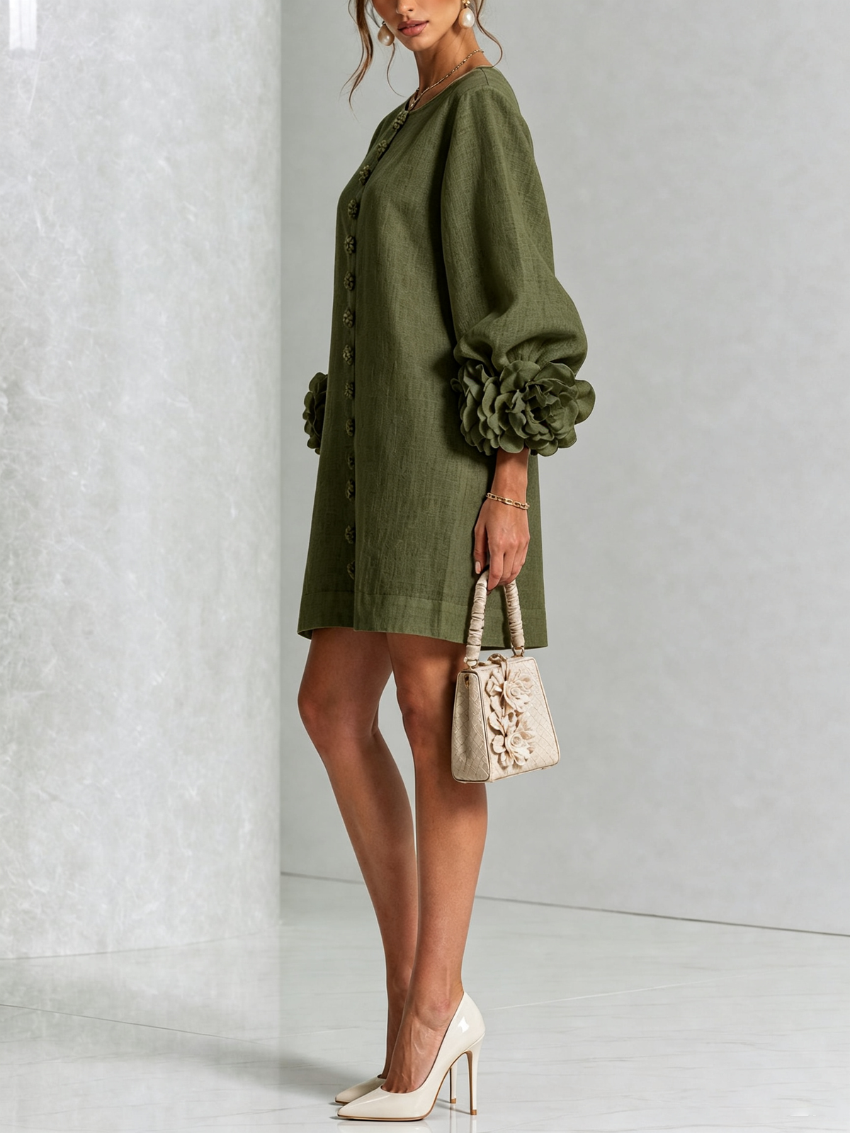 Eva| Vestido Mini Botonado Floral