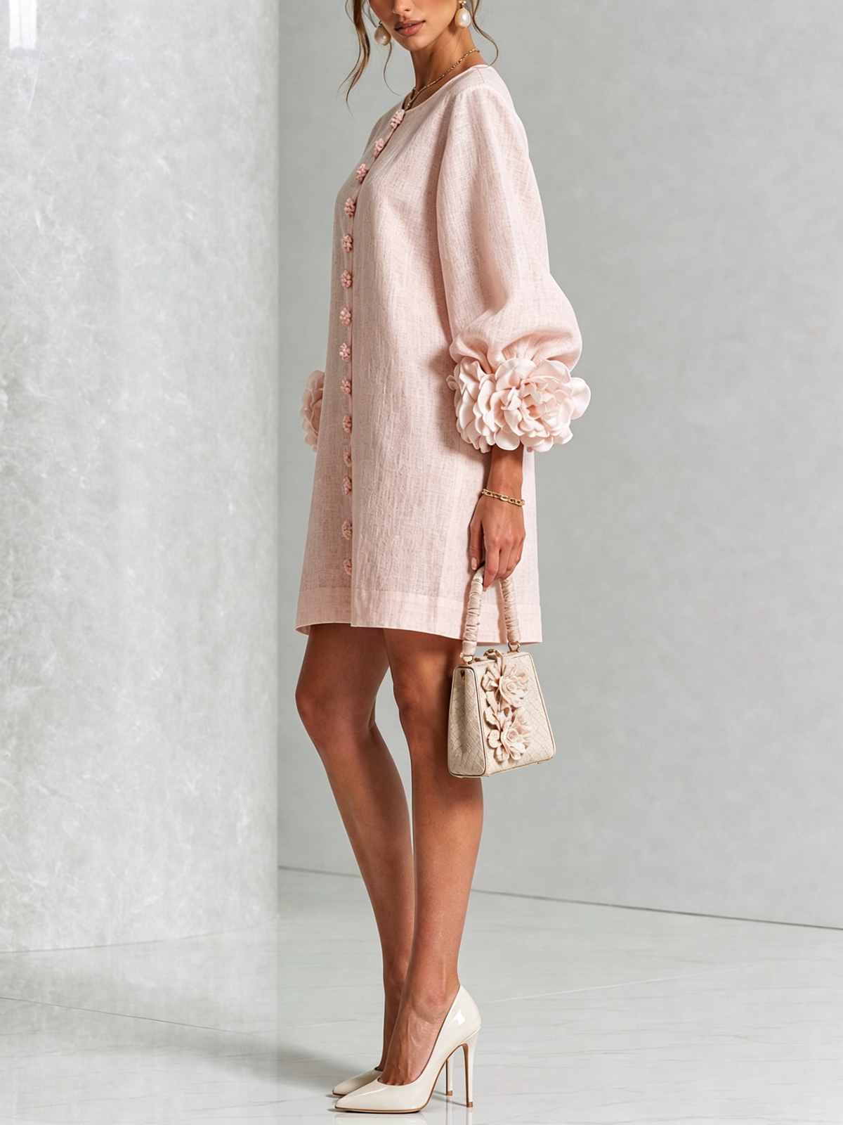Eva| Vestido Mini Botonado Floral