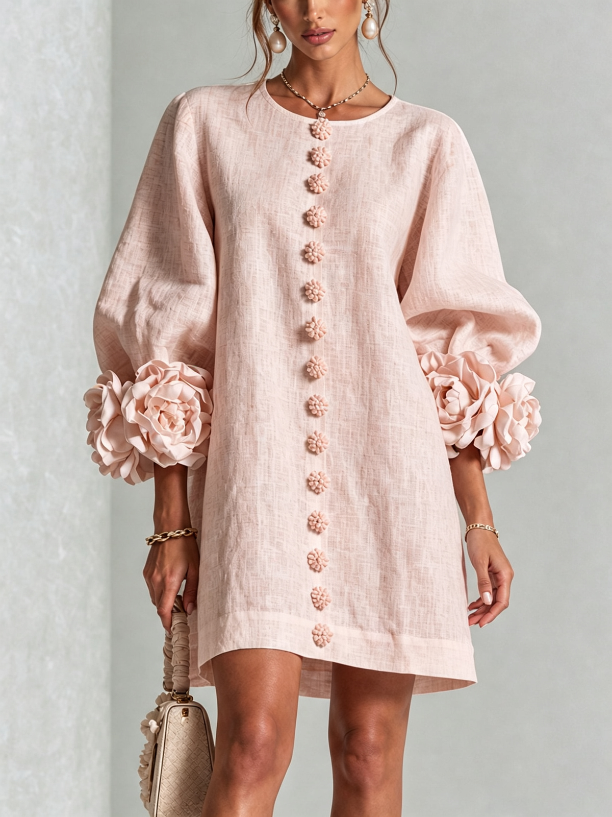 Eva| Vestido Mini Botonado Floral