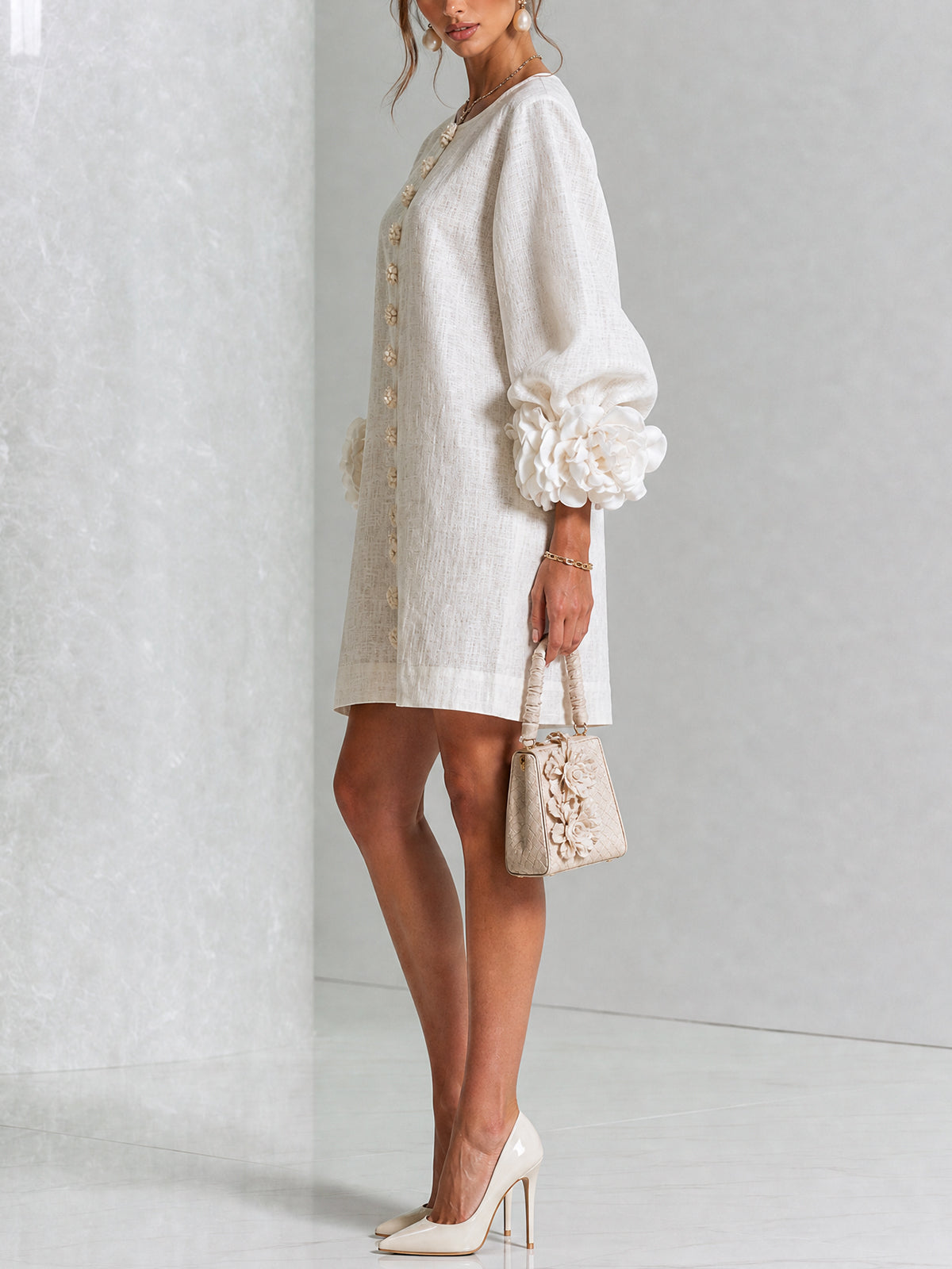 Eva| Vestido Mini Botonado Floral