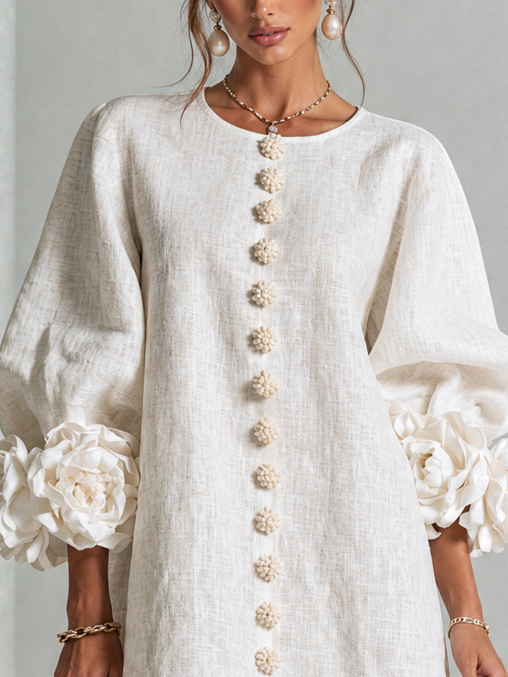 Eva| Vestido Mini Botonado Floral