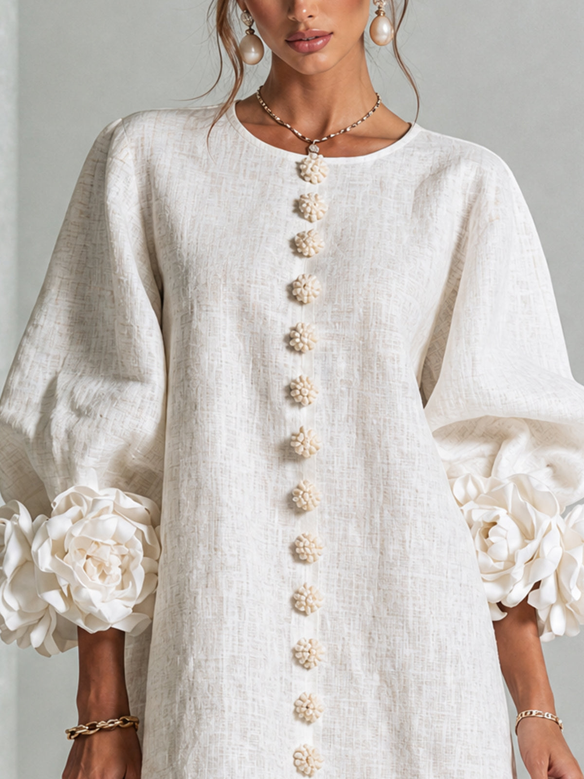 Eva| Vestido Mini Botonado Floral