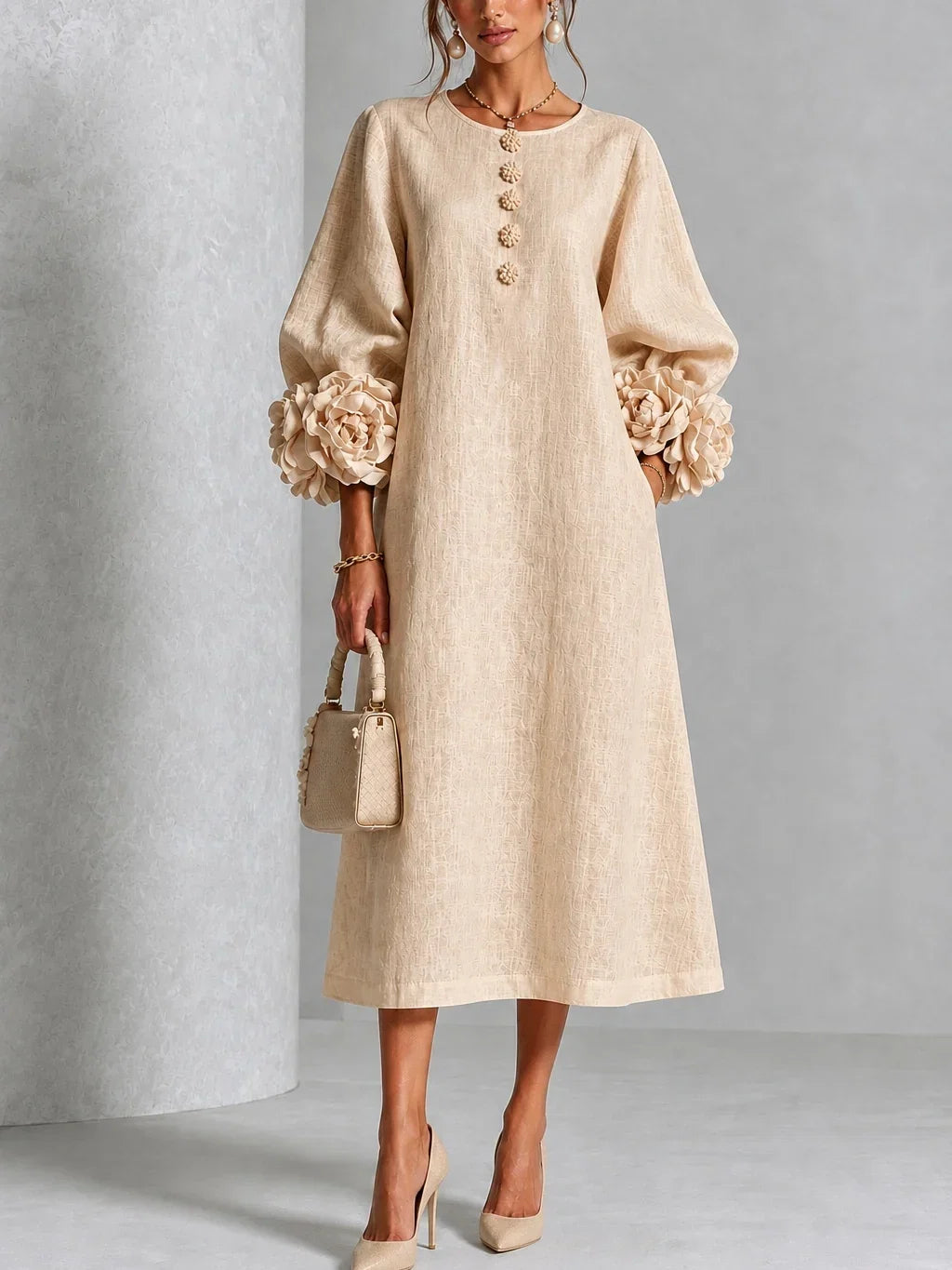 Transavi | Robe Midi Boutonnée Florale