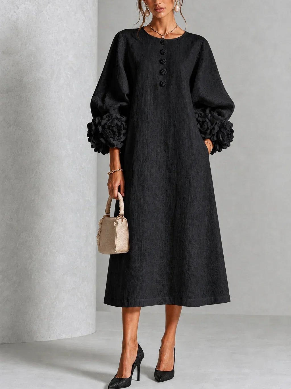 Transavi | Robe Midi Boutonnée Florale