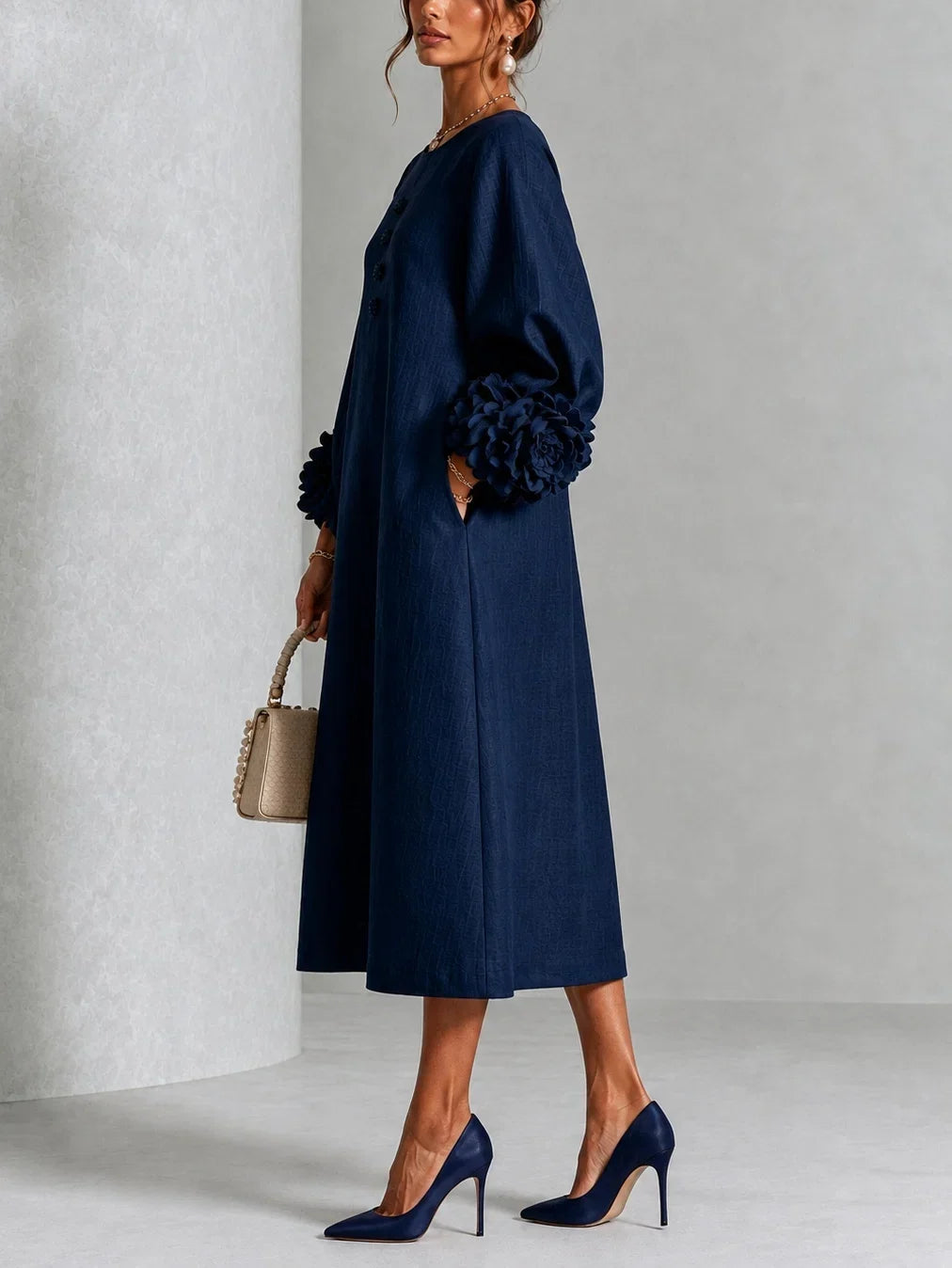 Transavi | Robe Midi Boutonnée Florale