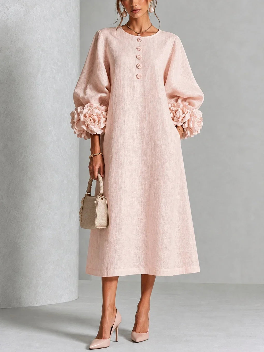 Transavi | Robe Midi Boutonnée Florale