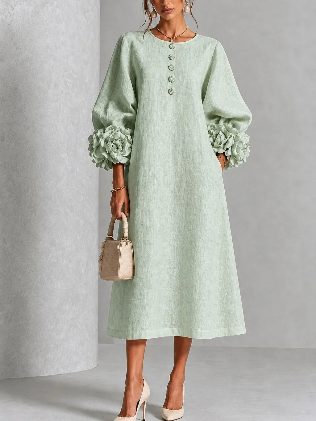 Transavi | Robe Midi Boutonnée Florale