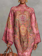 Vestido Midi Suelta con Mangas