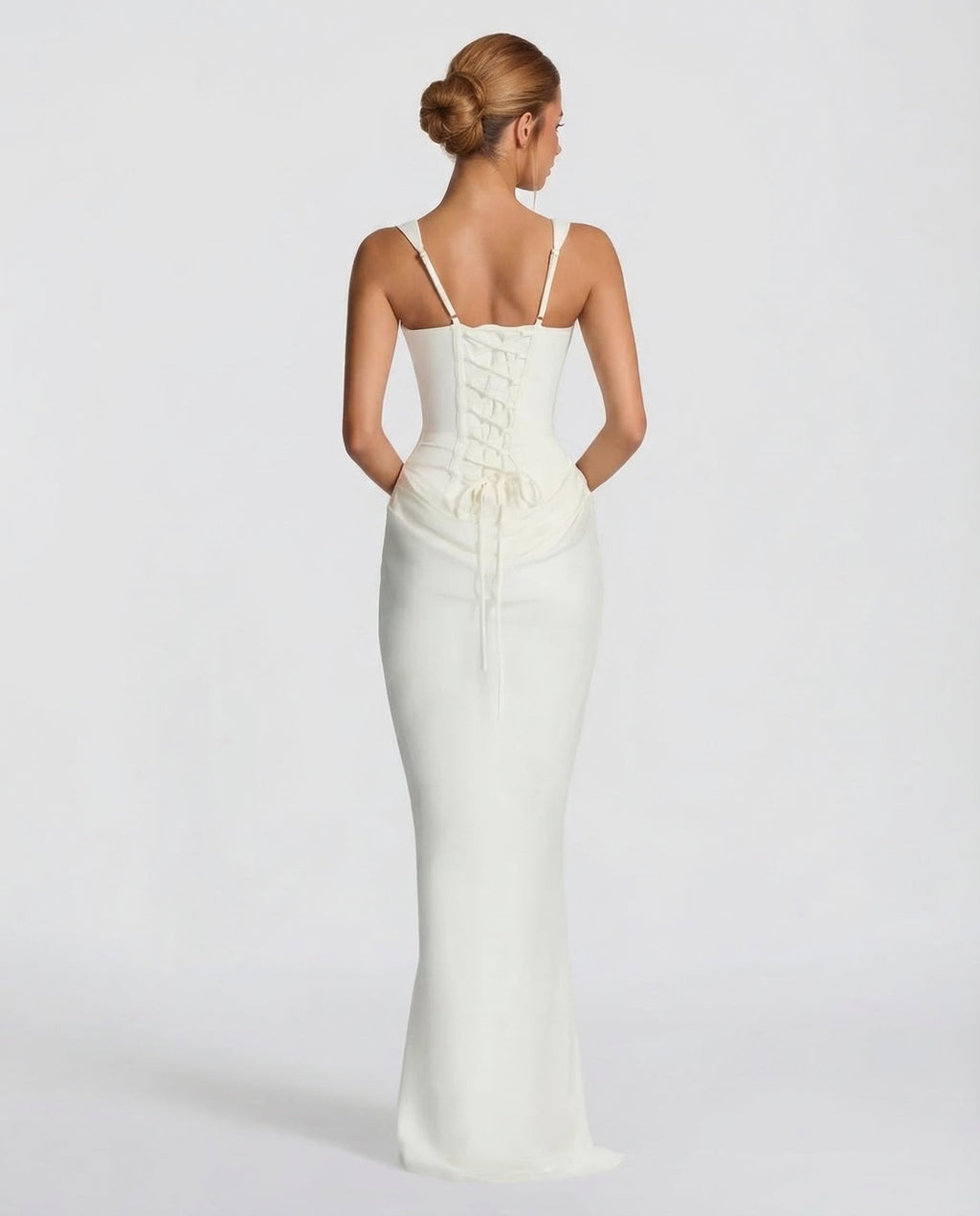 Robe Maxi Silhouette Sablier Blanche