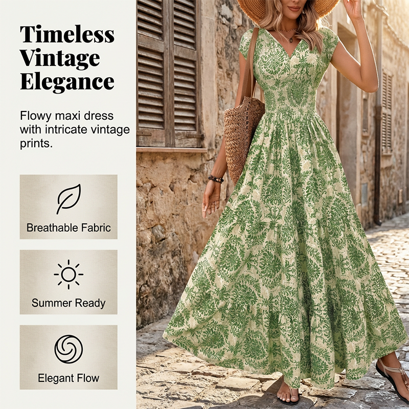 Robe maxi à imprimé floral