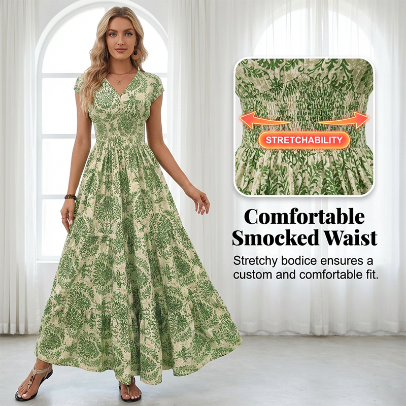 Robe maxi à imprimé floral