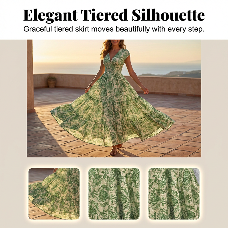 Robe maxi à imprimé floral