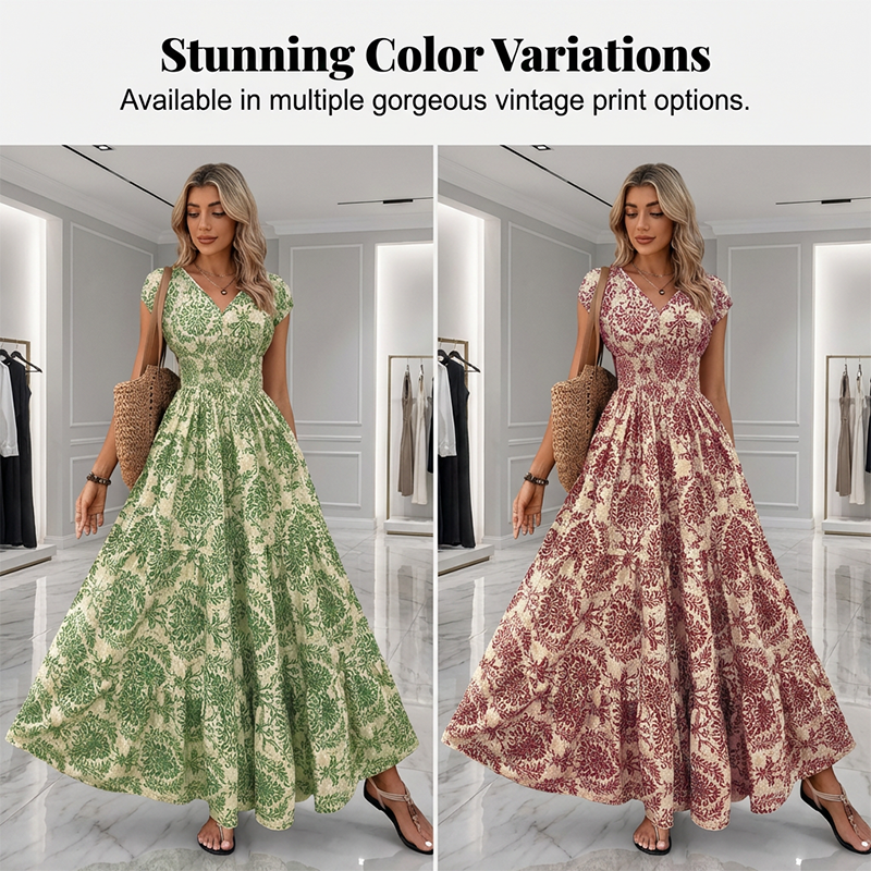 Robe maxi à imprimé floral