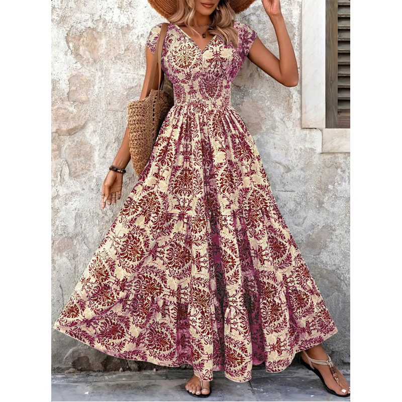 Robe maxi à imprimé floral