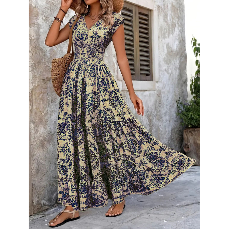 Robe maxi à imprimé floral